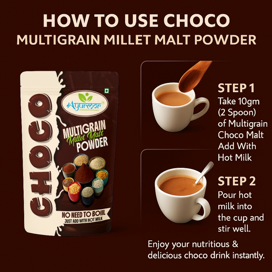 Choco Multigrain Millet Malt Mix - Detail View